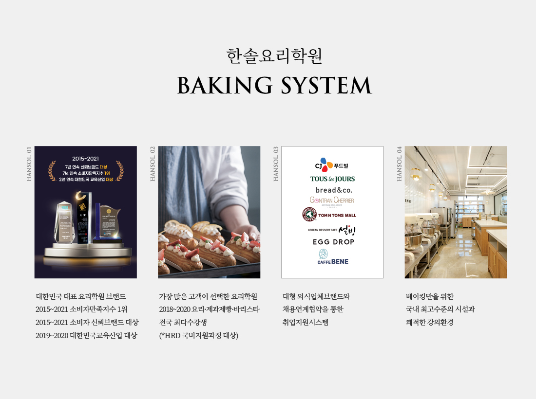 한솔요리학원 baking system